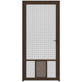 LARSON Pet Breeze 32-in x 81-in Brown Aluminum Hinged Screen Door - Pet Supplies online store