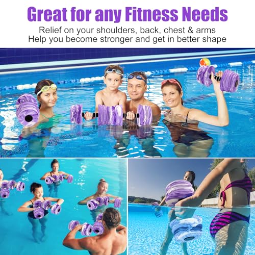 Aquatic Exercise Dumbbells 2PCS Foam Barbells for Water Workouts T552686