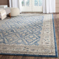 SAFAVIEH Sofia Collection Area Rug - 9' x 12', Blue & Beige, Vintage Oriental Distressed Design, Non-Shedding & Easy Care, Ideal for High Traffic Areas in Living Room, Bedroom (SOF378C)