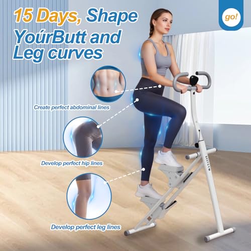 Foldable Stair Stepper Climber with Adjustable Handles for Home D497
