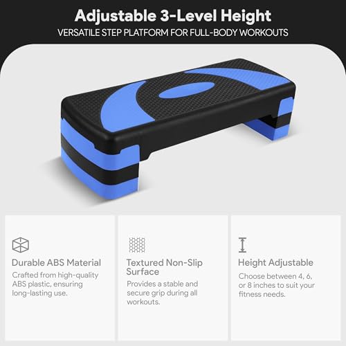 BalanceFrom Aerobic Step Platform Exercise Stepper for Home Gym Cardio & Balance Training B6436