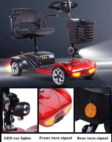 4 Wheel Mobility Scooter for Seniors Adults with Basket, Red X81430
