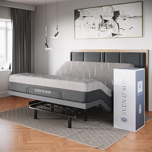 Sven & Son Classic Adjustable Bed Base Split King with Hybrid Spring Mattress I50028