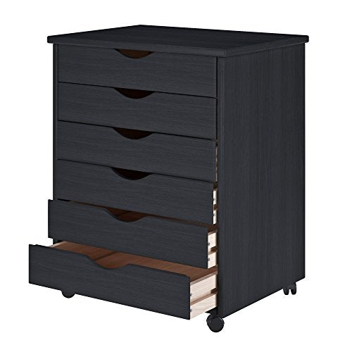 Jela Original Roll Cart, Solid Wood, 6 Drawer, White H793