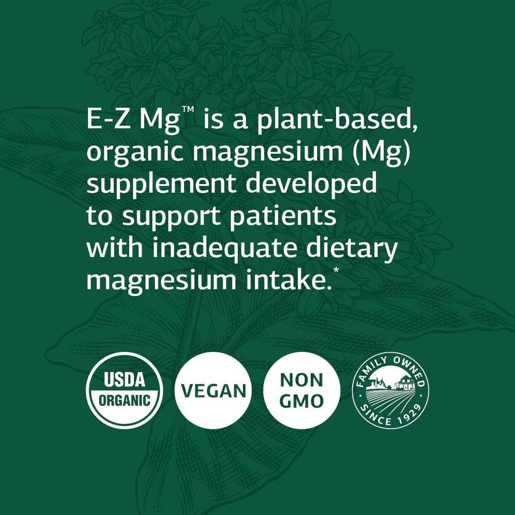 Standard Process E-Z Mg Plant-Based Magnesium Supplement, 180 Tablets P461