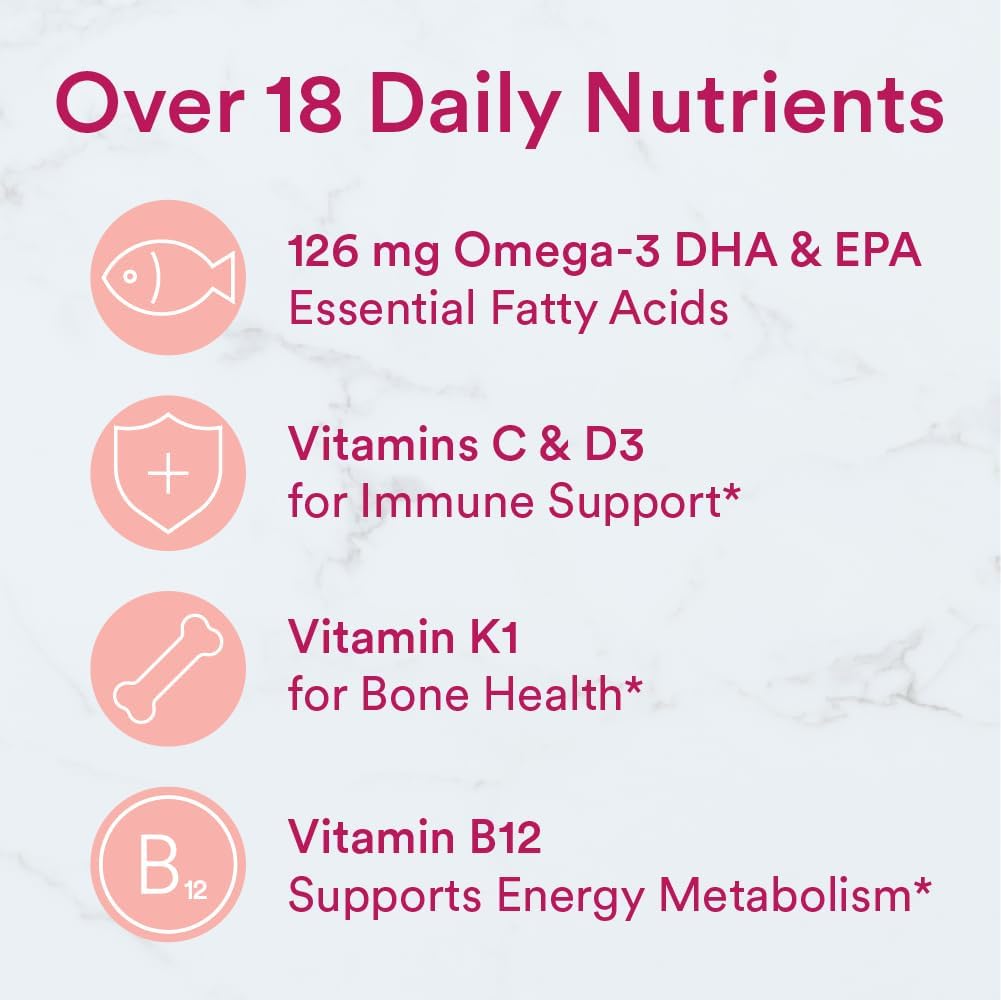 SmartyPants Women's Multivitamin Gummies, Omega 3, 120 Count R7008