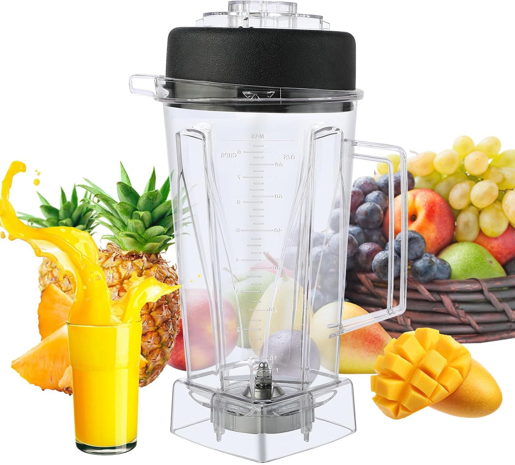 64 oz Blender Pitcher Replacement with Blade and Lid for Vitamix 5200 5000 N970