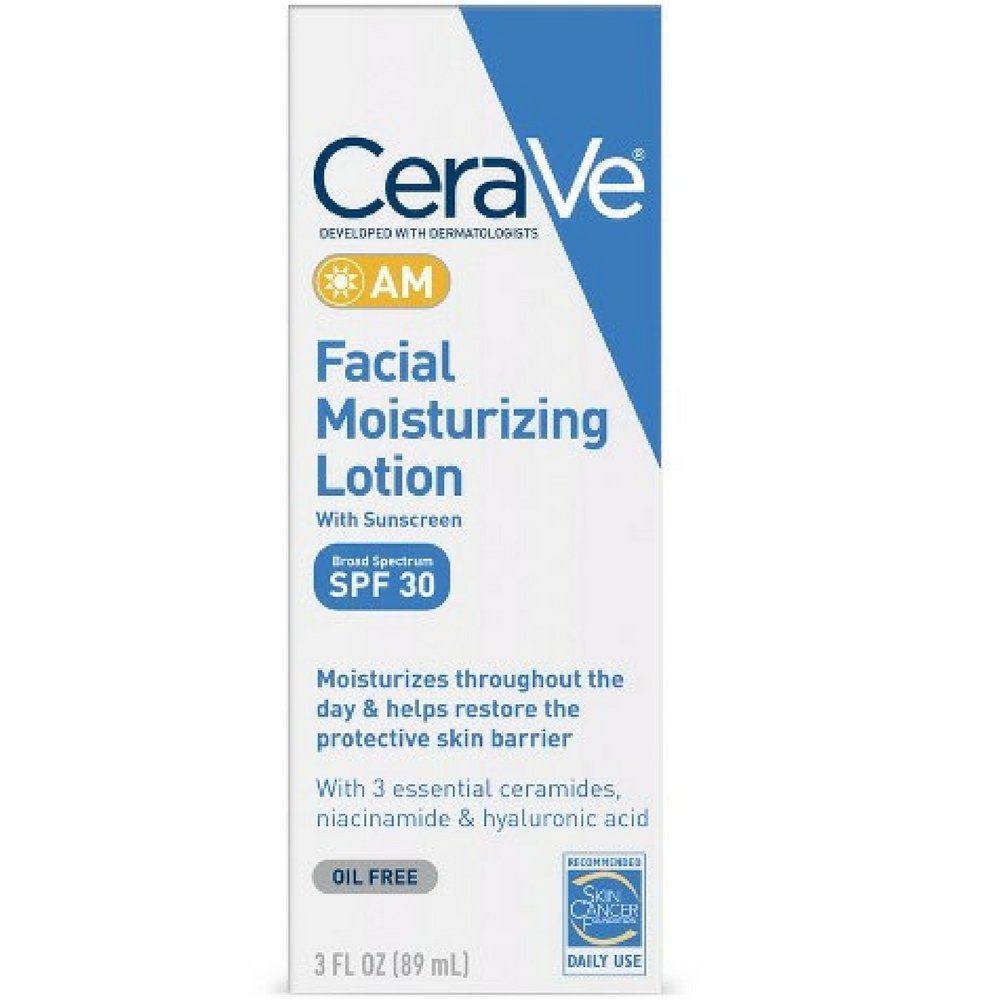 CeraVe Facial Moisturizing Lotion AM SPF 30 | 3 Ounce | Daily Face Moisturizer with SPF | Fragrance Free