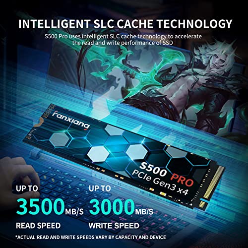 fanxiang S500 Pro 1TB NVMe SSD M.2 PCIe Gen3x4 Internal Solid State Drive D604957
