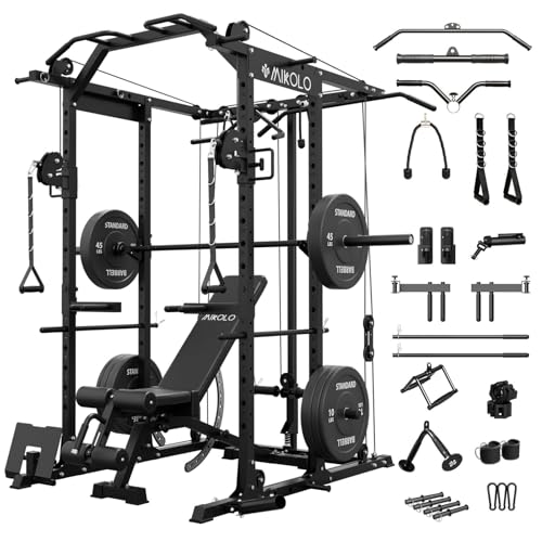 Mikolo Power Cage with Cable Crossover and LAT Pull Down System, 1500LBS I14340