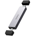 ORICO M.2 NVMe SATA SSD Enclosure Adapter Tool-Free, 10Gbps USB C 3.2 Gen2 PCIe NVMe M-Key, 6Gbps M2 NGFF SATA (B+M Key), Aluminum M2 Case Support UASP for 4TB SSD Size 2230/2242/2260/2280 (M2PJK)