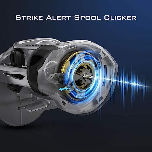 KastKing Kapstan Elite 300 Baitcasting Fishing Reel, Low Profile, 35 lbs. Drag J6779