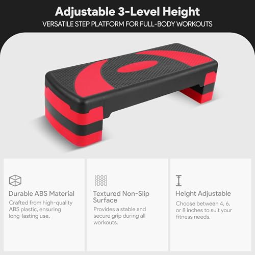 BalanceFrom Aerobic Step Platform Exercise Stepper for Home Gym Cardio & Balance Training B6436