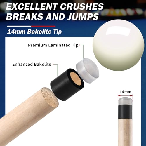 Heavy Hitter Jump Break Cue 2-Piece Pool Stick 21-25oz Q2578