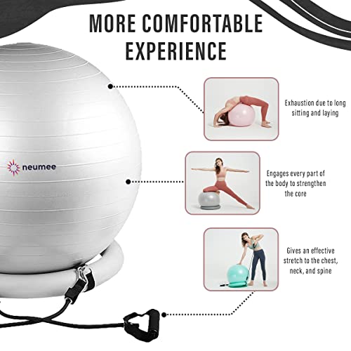 Exercise Ball Chair with Resistance Bands, 65 cm K558