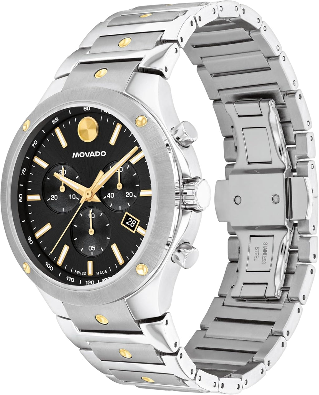 Movado SE Men's Sport Watch - Swiss Quartz Chronograph, Stainless Steel Bracelet, 42mm A192738