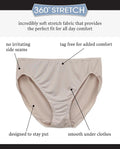 Fruit of the Loom Women's 5 Pack Microfiber Hi-Cut Panties, Multicolor, 9