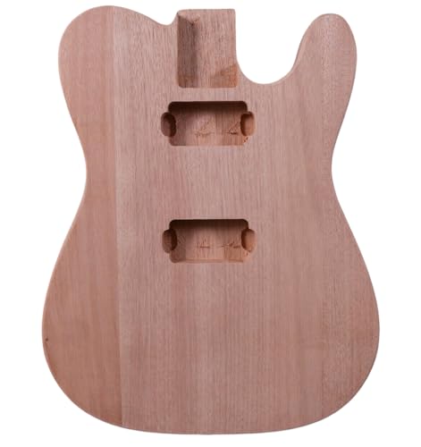 Electric Guitar Body Guitar Body Mahogany Wood Unfinished HH Style Guitar Replacement DIY (HH Style)