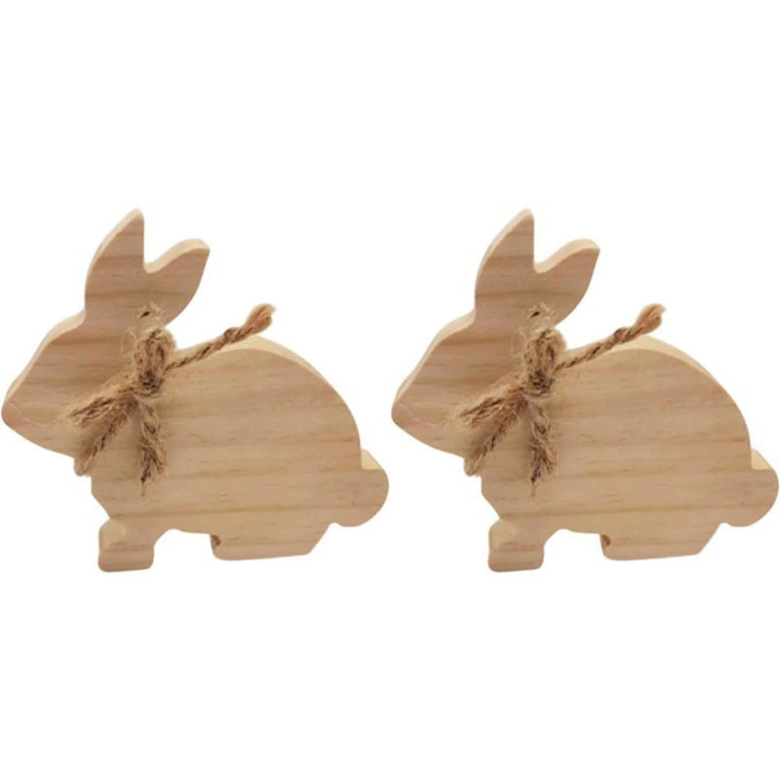 Easter Rabbit Wooden Ornaments 2PCS L247463
