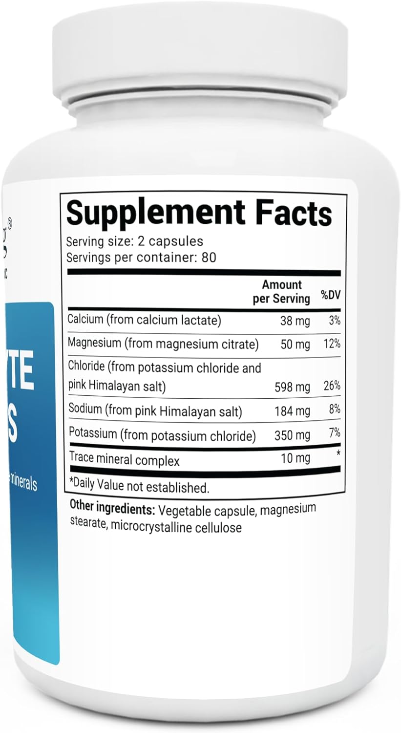 Dr. Berg Electrolyte Capsules - Sugar Free, Keto Friendly - 160 Caps R282925
