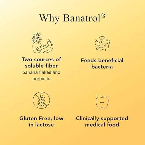 Banatrol® Natural Anti-Diarrheal Medical Food with Prebiotics, 25 Servings (Banana) K27787