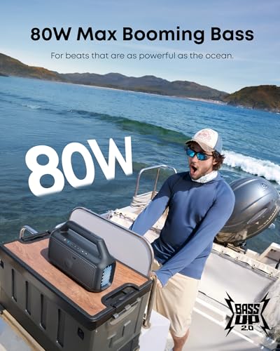 soundcore Boom 2 By Anker Outdoor Speaker, 80W, IPX7 Waterproof T558
