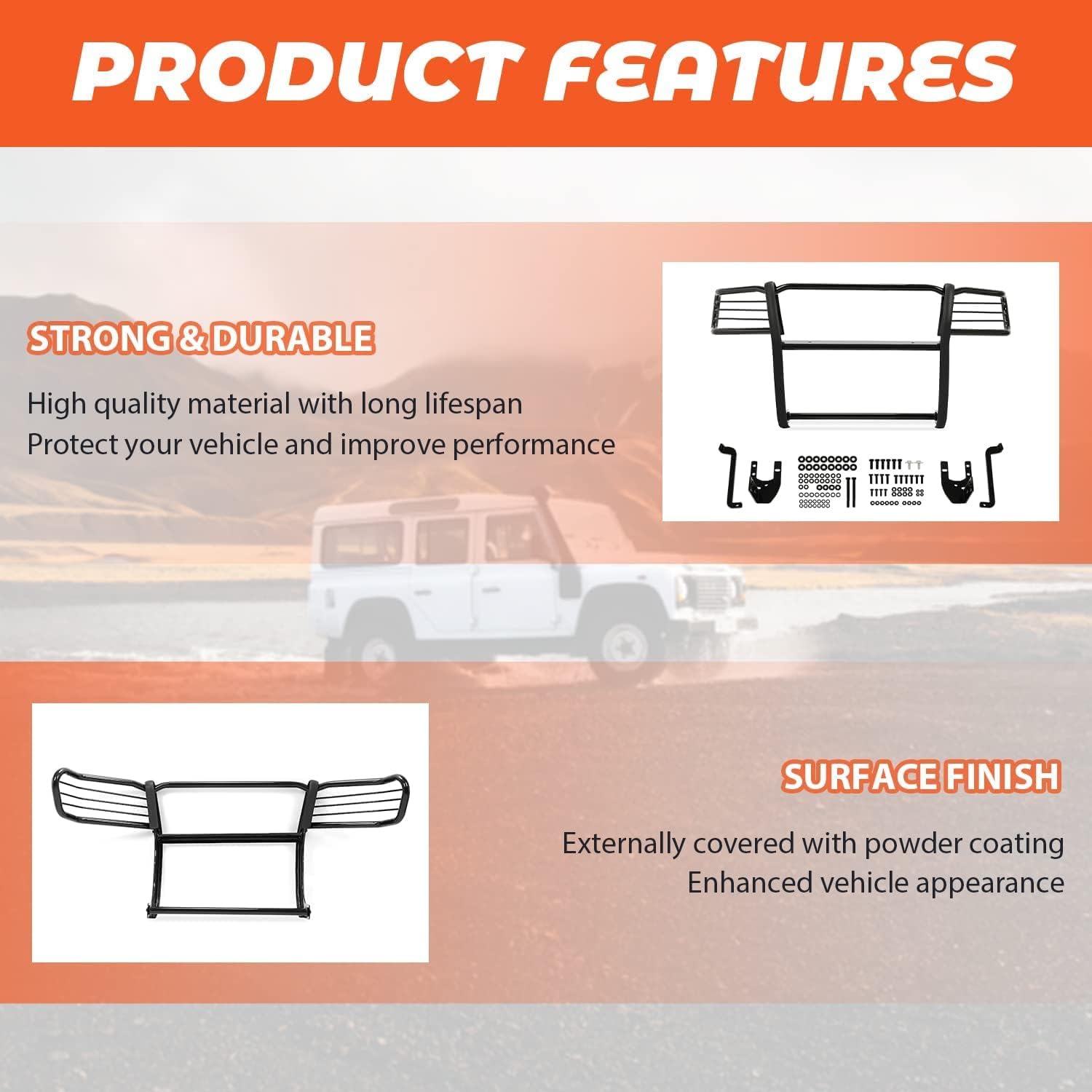 Kojem Brush Grill Guard for 2005-2014 Toyota Tacoma Front Bumper I4033