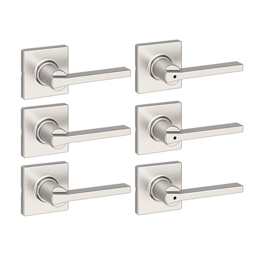 Kwikset Casey Interior Privacy Door Handle with Lock 10 Pack, Matte Black G103018