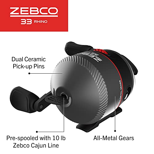 Zebco 33 Rhino Tough Spincast Reel and 2-Piece Fishing Rod Combo Y329303