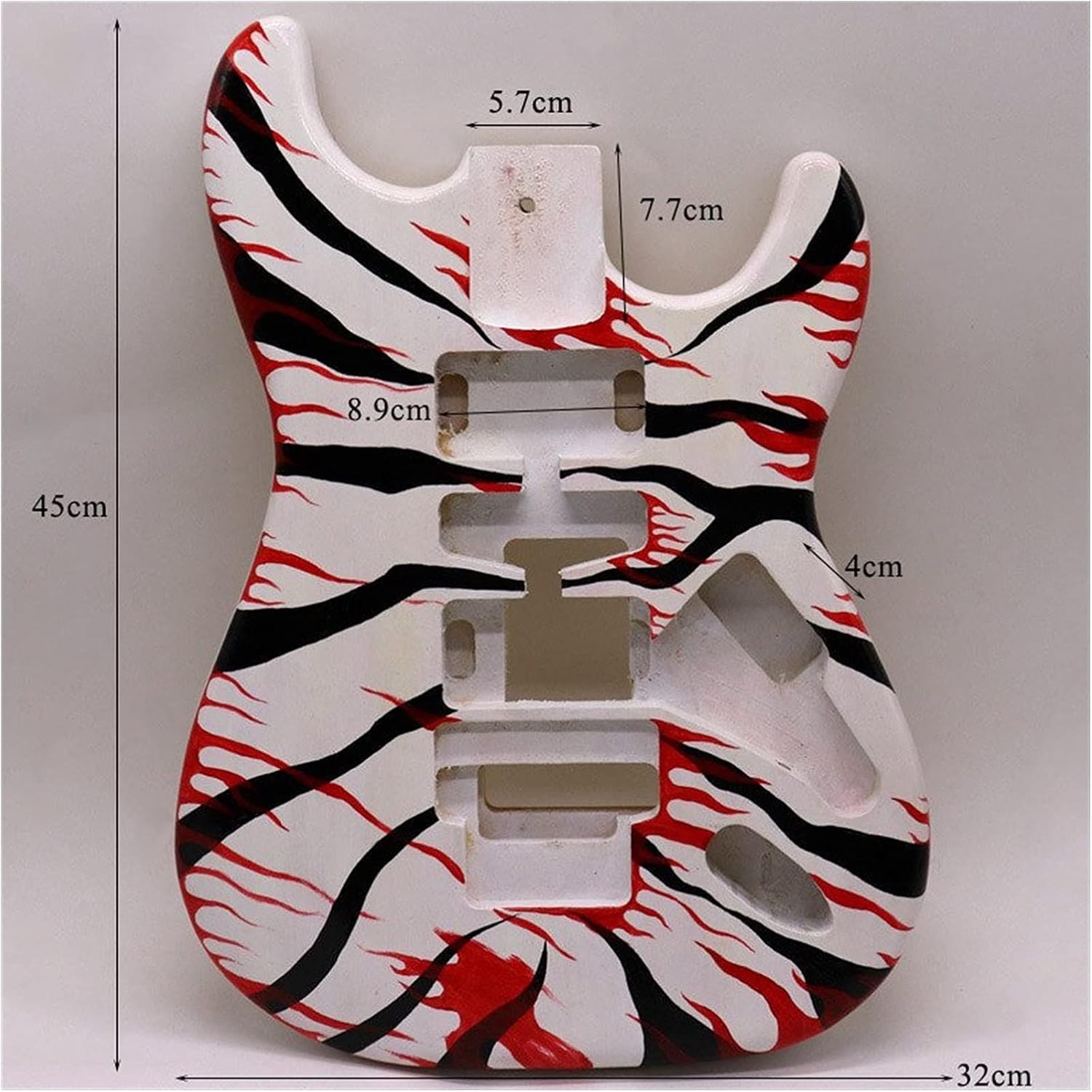 DIY Hand Painted Poplar Wood ST Electric Guitar Body Unfinished M22646