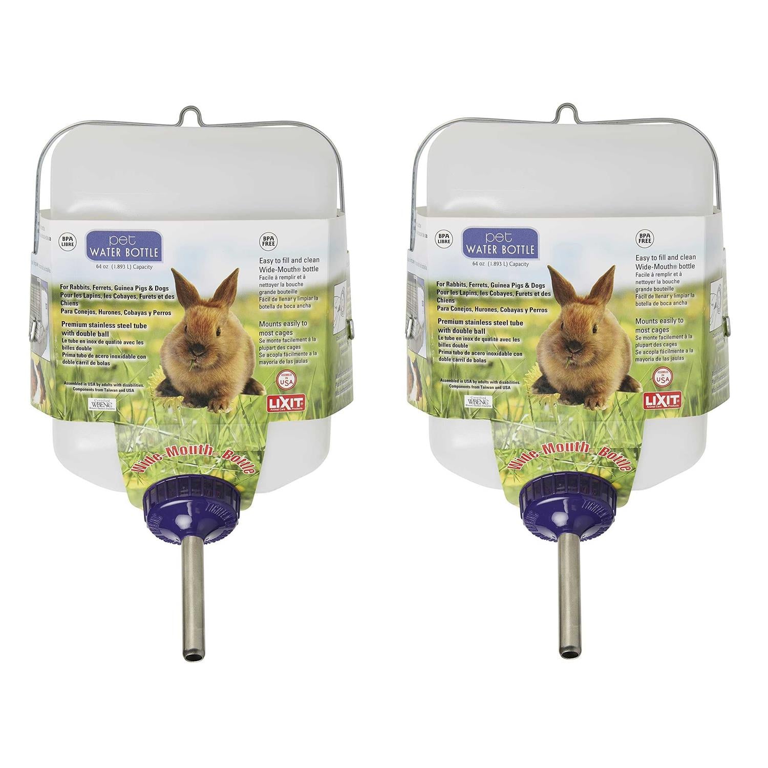 Lixit Wide Mouth Rabbit Water Bottle - Pet Supplies online store