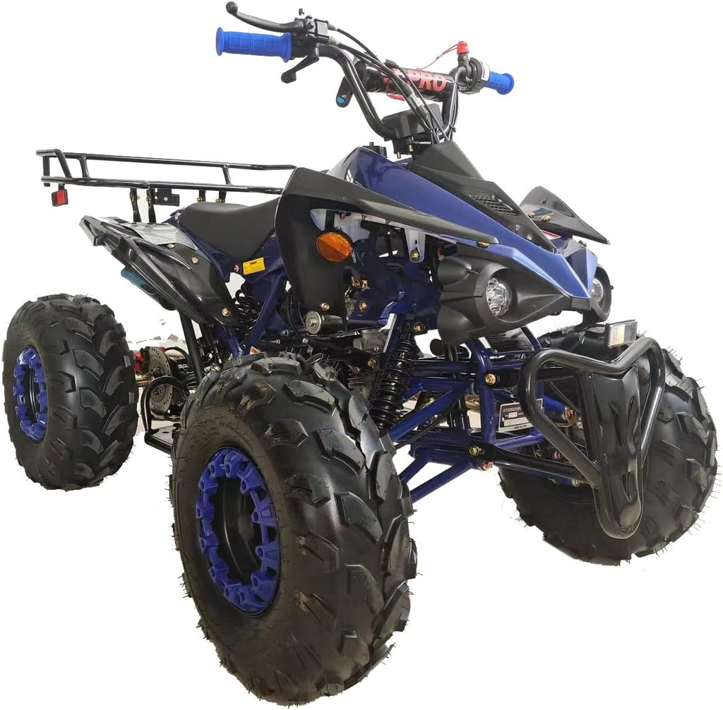 X-PRO Blast 125cc ATV Automatic Transmission with Reverse, LED Headlight, Blue X9020