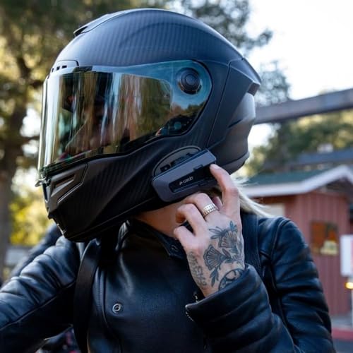 Cardo PACKTALK Edge Motorcycle Bluetooth Headset Intercom - Single Pack, Black T745612