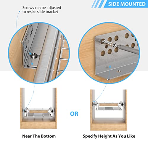 Extendable Slide Out Cabinet Organizer, 2 Pack, Adjustable Width 16.1"-26.3" L87667