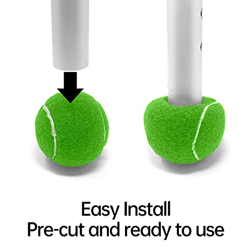 Magicorange 4 PCS Precut Walker Tennis Balls Felt Pad Glide Coverings for Furniture Legs, Grey Q630727