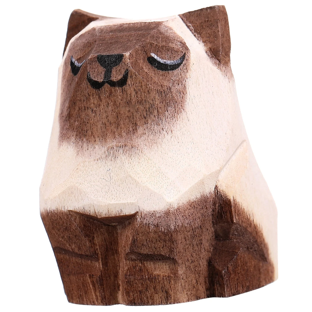 Wooden Cat Ornament for Desktop P927064