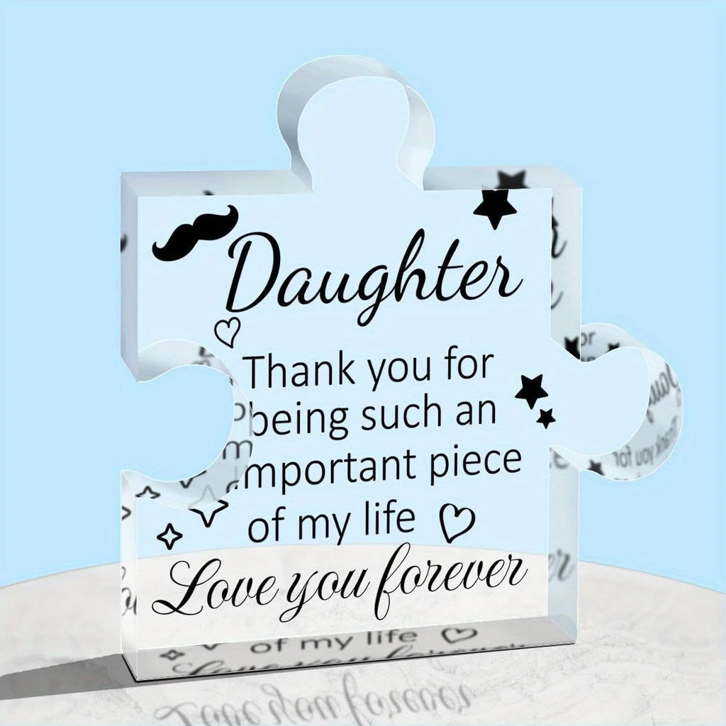 Acrylic Desk Plaque Gift for Daughter "You Will Always Be My Baby Girl" from Mom Dad L416