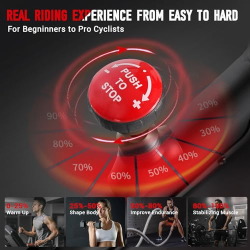 CHAOKE Exercise Bike for Home, 330lbs Capacity Indoor Cycling Bike T612788