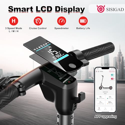 SISIGAD Electric Scooter for Adults, 500W Motor, Foldable with Cruise Control S730466