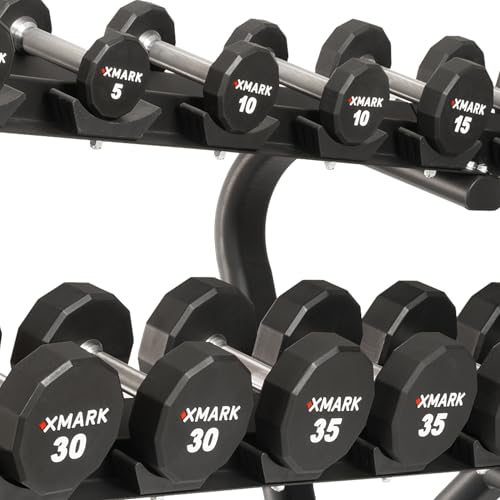 XMARK Urethane Dumbbell Weight Set, 5-75lb, Home and Commercial Gym Equipment S87278
