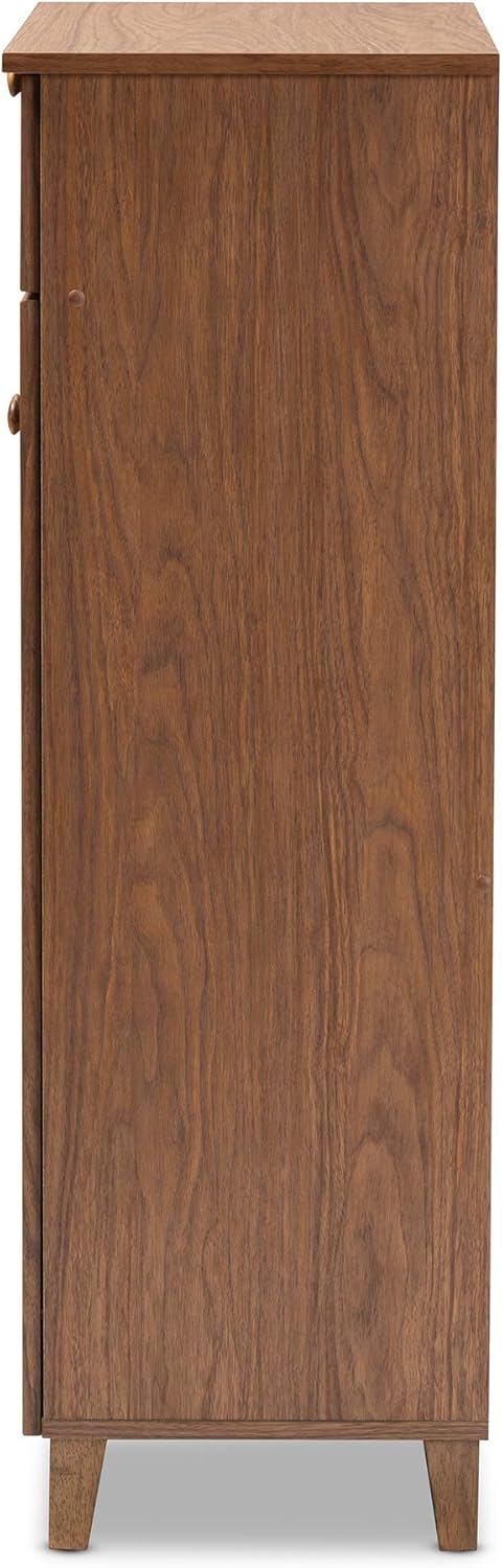 Baxton Studio Shoe Cabinet, Walnut X705466