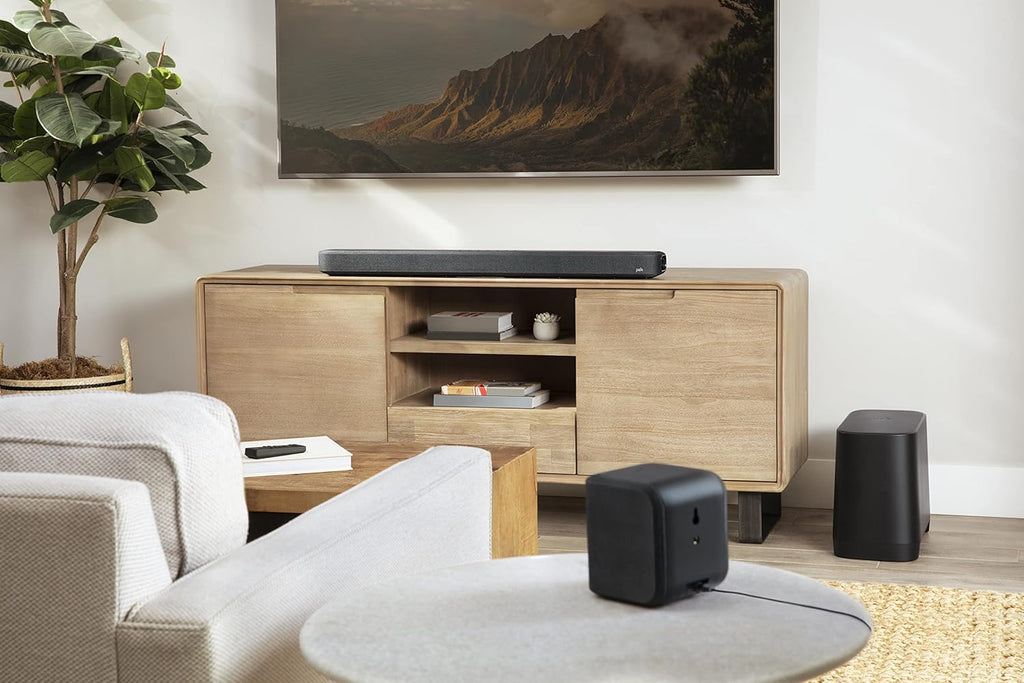 Polk Audio True Surround III 5.1 Wireless Surround Sound System with Sound Bar, Rear Speakers & Subwoofer, Black E63117