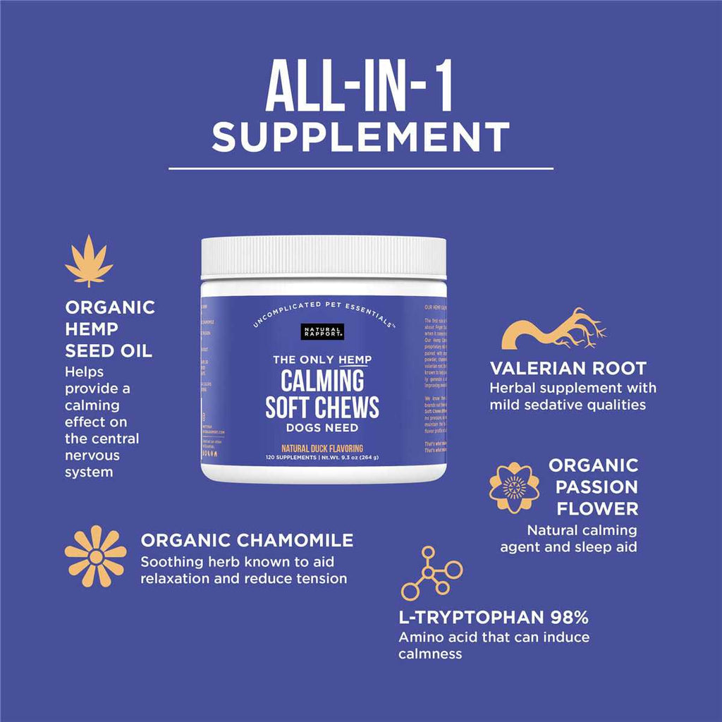 Natural Rapport Calming Soft Chews for Dogs X7254