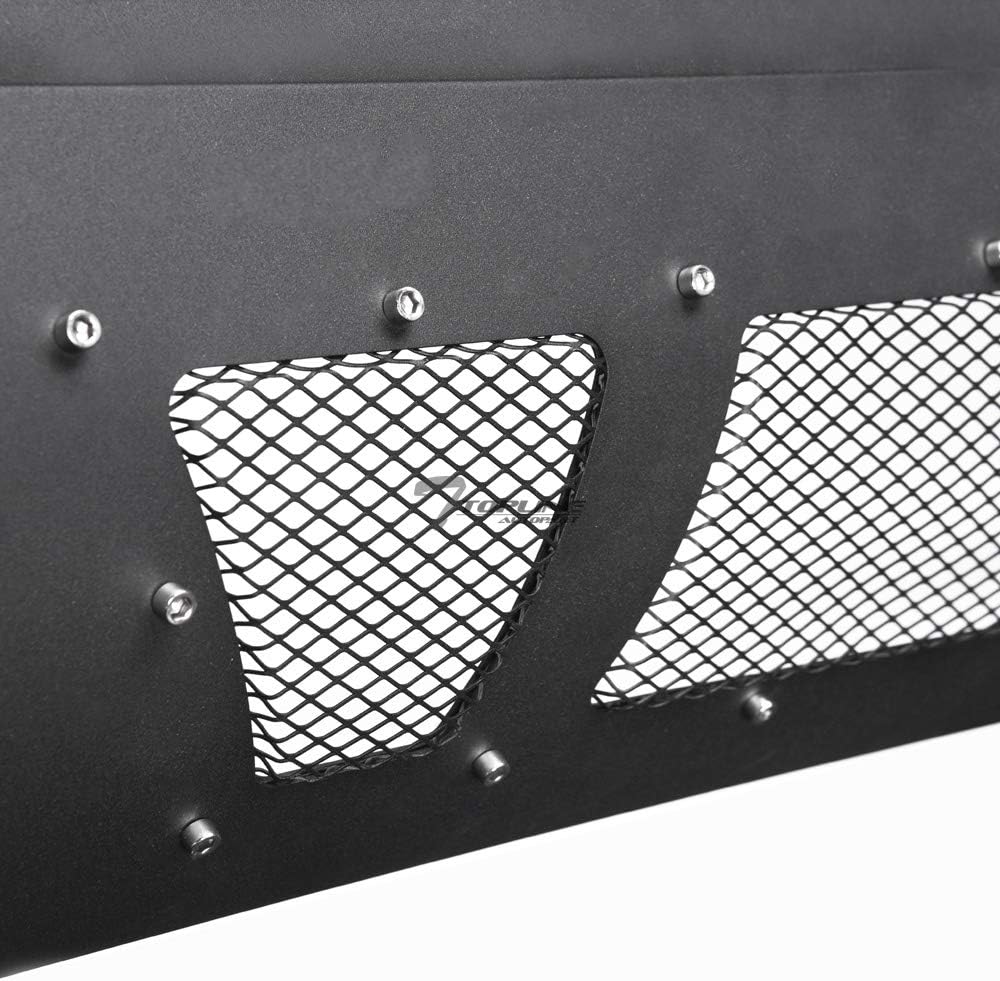 Matte Black Studded Mesh Bull Bar Front Bumper Grille Guard with Skid Plate for Toyota 4Runner X925