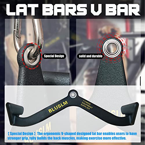 LAT Pull Down Bar for Cable Machine, Tricep Strength Training Handle M7875