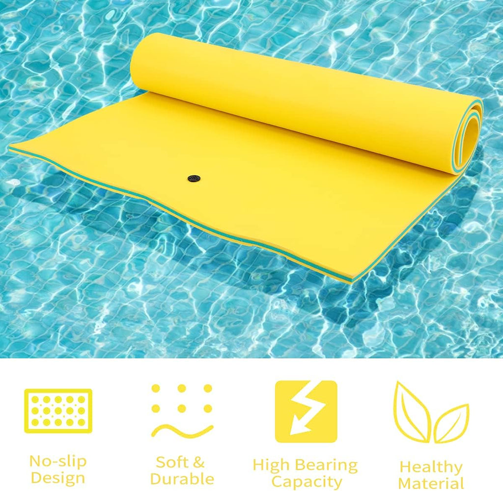 Outroad Floating Water Pad Mat 3 Layers XPE Foam Lily Pad for Beach Lake W6387