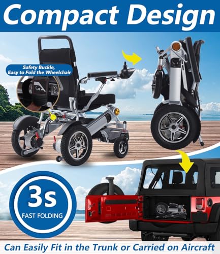 Foldable Electric Reclining Wheelchair for Elderly and Disabled O1071