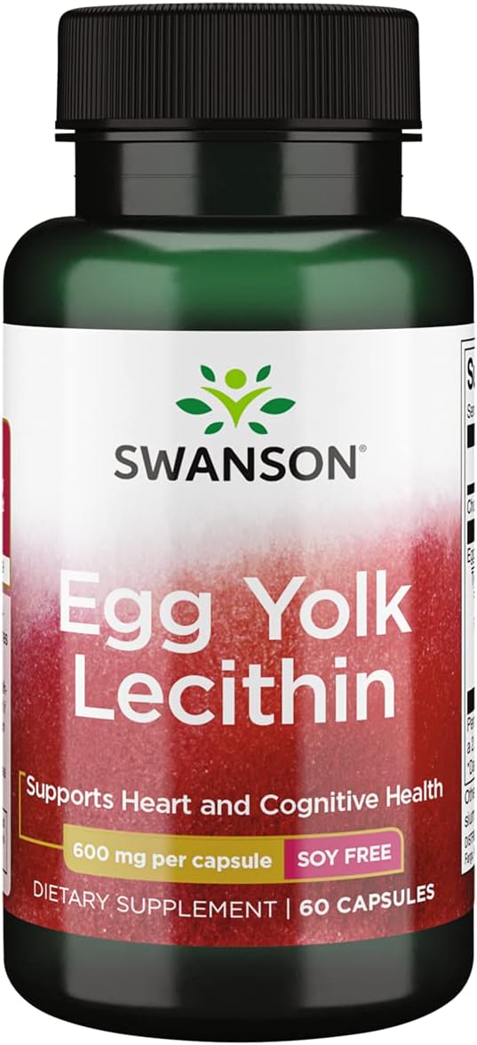 Swanson Egg Yolk Lecithin - Soy-Free Supplement - (60 Capsules)