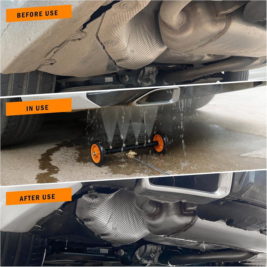 Siebwin 16" Dual-Function Water Broom for Pressure Washer Undercarriage Cleaner, 4000 PSI, Orange T779768