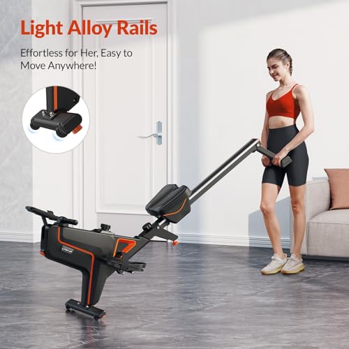 Magnetic Rowing Machine for Home, 16 Levels Resistance, 350 LB Capacity Q832